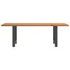 vidaXL Esstisch Hellbraun 220x80x74 cm Massivholz Eiche Rechteckig