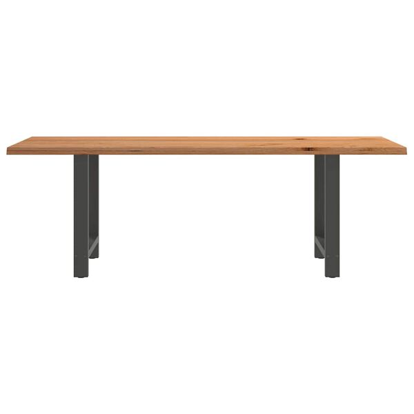 vidaXL Esstisch Hellbraun 220x80x74 cm Massivholz Eiche Rechteckig