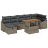 vidaXL Garten-Sofa-Set 8 stk. Grau Poly-Rattan