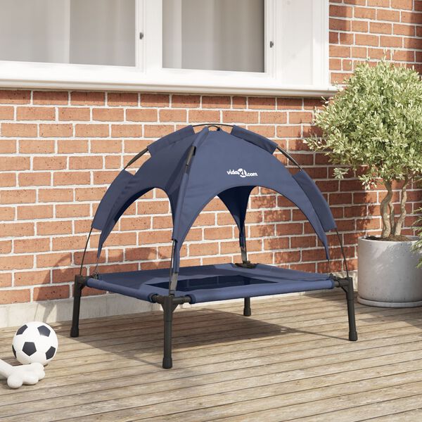 vidaXL Hundebett Marineblau 92 x 77 x 82,5 cm Stahl