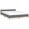vidaXL Bettgestell ohne Matratze Dunkelgrau 140x190 cm Stoff
