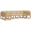 vidaXL Outdoor-Sofagarnitur mit Kissen 7 pcs Wei&szlig; und Beige