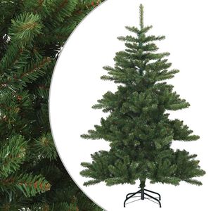 vidaXL K&uuml;nstlicher klappbarer Weihnachtsbaum Gr&uuml;n 150 cm PVC, Stahl