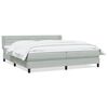 vidaXL Boxspringbett mit Matratze Hellgrau 180x220 cm Samt
