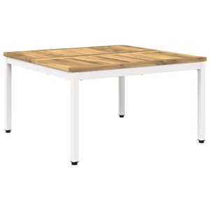 vidaXL Couchtisch Wei&szlig; 80 x 80,5 x 45 cm Massivholz Akazie