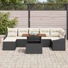 vidaXL Garten-Sofa-Set mit Speicher 8 pcs Schwarz Poly Rattan