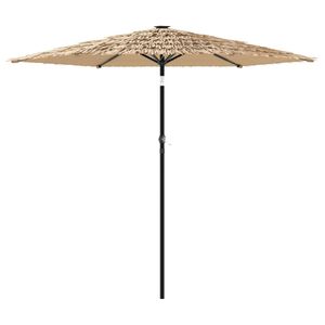 vidaXL Sonnenschirm mit Stahlmast Braun 223x223x213 cm