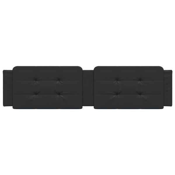 vidaXL Kopfteil-Kissen "Zadar" Schwarz 200 cm Kunstleder