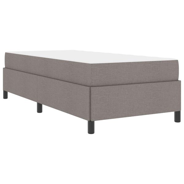 vidaXL Boxspringbett mit Matratze Taupe 90 x 190 cm Stoff