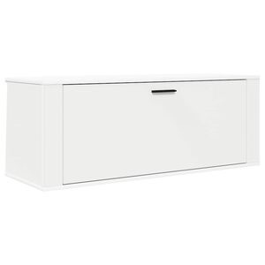 vidaXL Wand-Schuhschrank Wei&szlig; 100x35x38 cm Holzwerkstoff