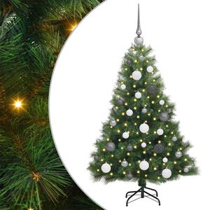 vidaXL K&uuml;nstlicher Weihnachtsbaum mit 150 LEDs Gr&uuml;n 120 cm PE und PVC