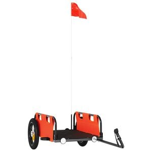 vidaXL Fahrradanh&auml;nger Orange Oxford-Gewebe und Eisen