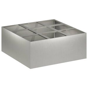 vidaXL Garten-Pflanzgef&auml;&szlig; Silber 100 x 100 x 20 cm Edelstahl