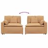 vidaXL Modulares Sofa Endmodul mit Armlehne Kissen Beige 100 cm