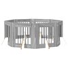 vidaXL Hundetor mit St&auml;ndern 8 pcs Graues Sonoma 60 x 60 cm