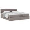 vidaXL Ottoman-Bett mit Matratze Taupe 200x200 cm Stoff