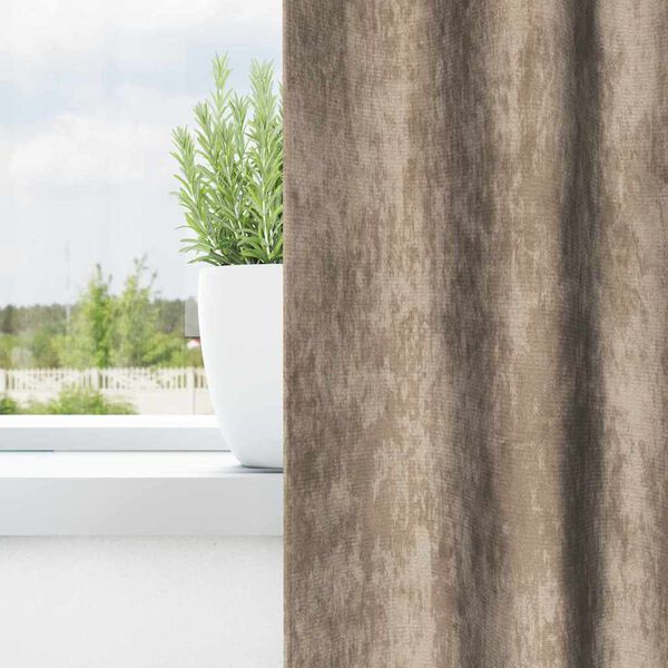 vidaXL Samtvorhänge mit Vorhängen 2 pcs Champagner 140 x 140 cm Samt