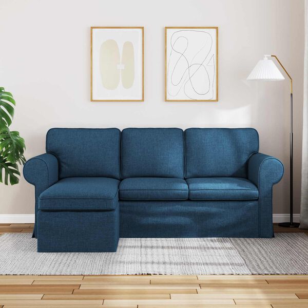 vidaXL Sofa 160cm Blau Metall