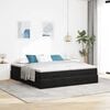 vidaXL Ottoman-Bett mit Matratzen Schwarz 160x200 cm Samt