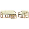 vidaXL Outdoor-Sofagarnitur mit Kissen 6 pcs Wei&szlig; und Creme