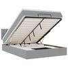 vidaXL Ottoman-Bett mit Matratze & LEDs Hellgrau 140x200 cm Stoff