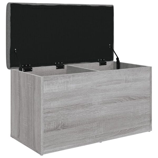 vidaXL Sitzbank mit Stauraum Grau Sonoma 82x42x45 cm Holzwerkstoff