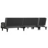 vidaXL Schlafsofa in L-Form Dunkelgrau 260x140x70 cm Stoff