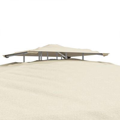 vidaXL Pavillon mit Doppeldach Creme 3x3x2,68 m Stoff
