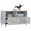 vidaXL TV-Schrank Betongrau 80x36x50 cm Holzwerkstoff