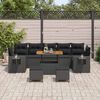 vidaXL Garten-Sofa-Set 10 pcs Schwarz Poly-Rattan