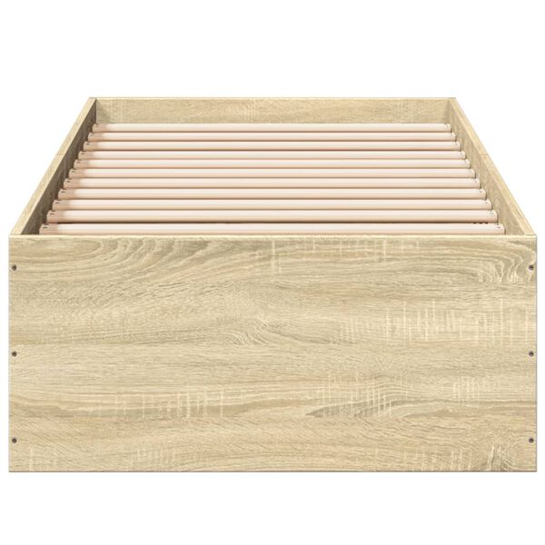 vidaXL Bettgestell Sonoma-Eiche 90x190 cm Holzwerkstoff