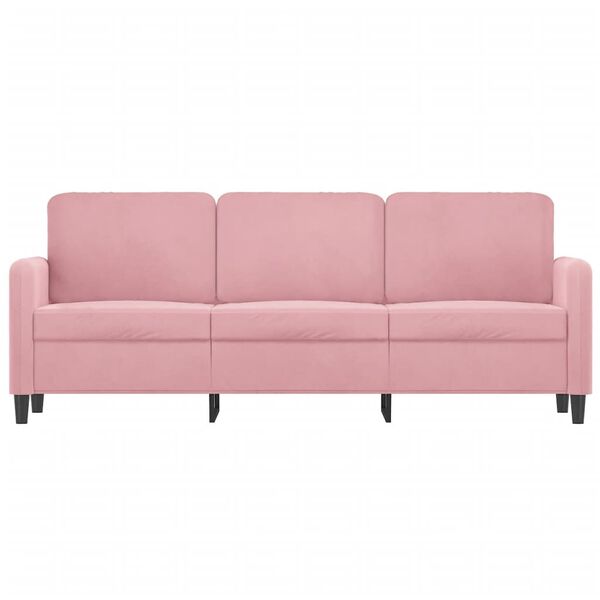 vidaXL 3-Sitzer-Sofa Rosa 180 cm Samt