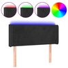 vidaXL LED Kopfteil Schwarz 83x16x78/88 cm Samt