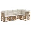 vidaXL Outdoor-Sofagarnitur Natur Polyester