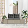 vidaXL Gartensofa Grau 123 x 62 x 69cm Poly-Rattan