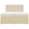 vidaXL Boxspringbett mit Matratze Creme 200x200 cm Stoff