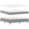 vidaXL Boxspringbett mit Matratze mit LED Hellgrau 180 x 200 cm Stoff