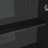 vidaXL Bad-Spiegelschrank 60x15x75 cm MDF Gl&auml;nzendes Schwarz