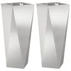 vidaXL Pflanzk&uuml;bel 2 pcs Silber 30 x 30 x 75 cm Edelstahl
