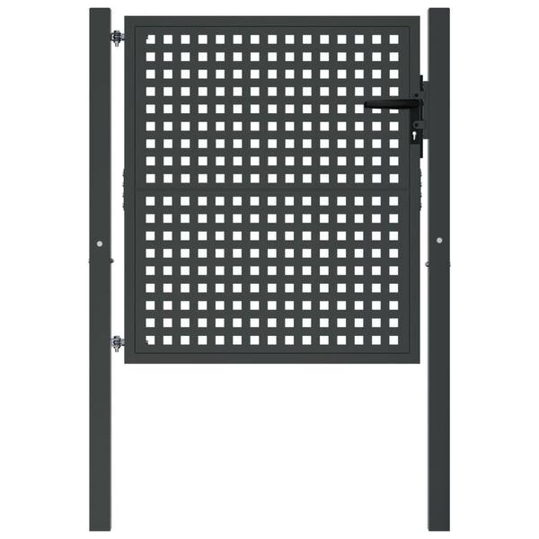 vidaXL Gartentor Anthrazit 100x100 cm Stahl
