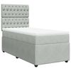 vidaXL Boxspringbett mit Matratze Hellgrau 80x200 cm Samt