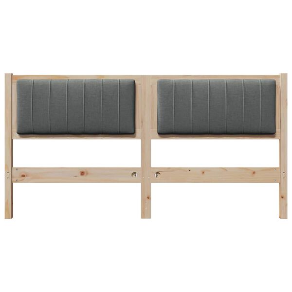 vidaXL Gepolstertes Kopfteil Braun 160 cm Massives Kiefernholz