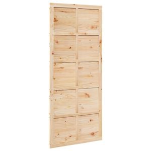 vidaXL Scheunent&uuml;r Natur 90 x 2,5 x 208 cm Massives Kiefernholz