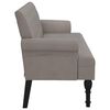 vidaXL Sitzbank mit R&uuml;ckenlehne Taupe 120x62x75,5 cm Stoff