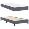 vidaXL Boxspringbett mit Matratze Dunkelgrau 80 x 200 cm Stoff