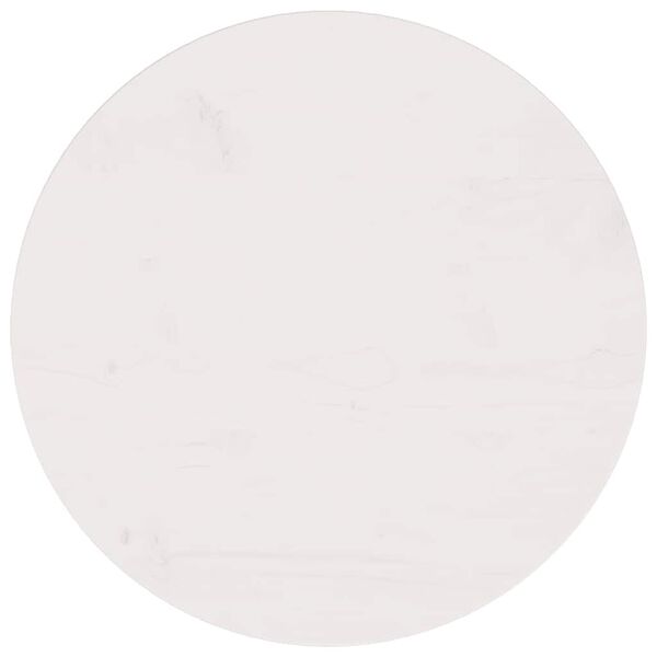 vidaXL Tischplatte Wei&szlig; &Oslash;50x2,5 cm Massivholz Kiefer