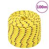vidaXL Bootsseil Gelb 12 mm 100 m Polypropylen