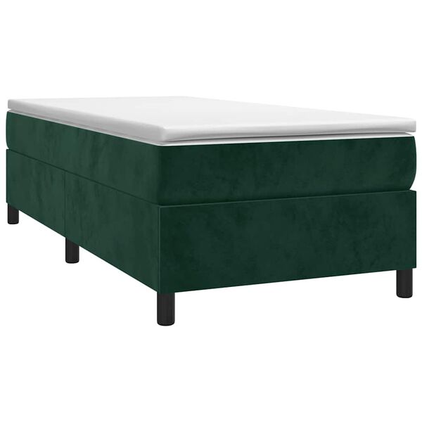 vidaXL Boxspringbettgestell Dunkelgr&uuml;n 90x190 cm Samt