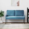 vidaXL Sofas mit Kissen 110cm Blau Sperrholz