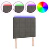 vidaXL LED Kopfteil Dunkelgrau 90x5x118/128 cm Samt